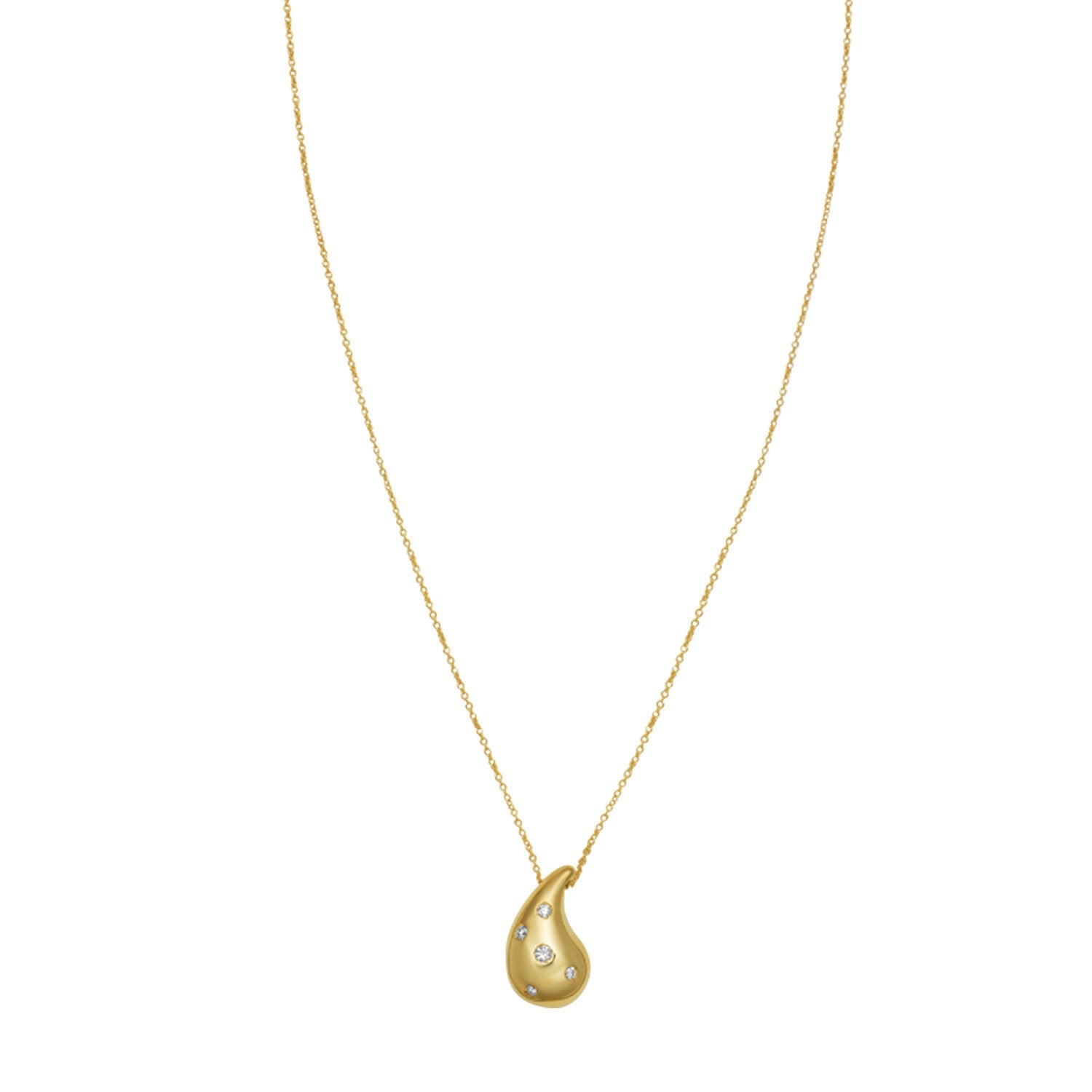 Stylish 14K Yellow Gold Paperclip Chain Necklace